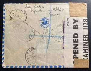 1942 Damascus Lebanon Airmail Censored Cover To London England 