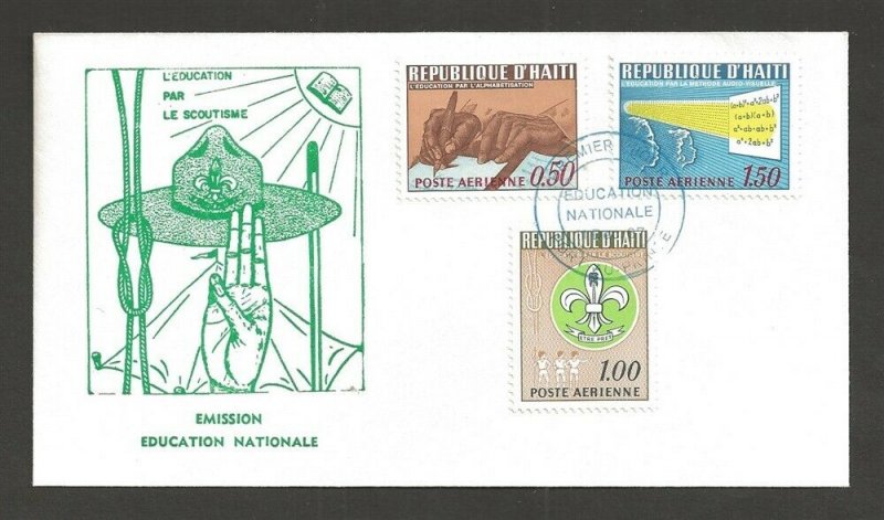 1968 Haiti Boy Scouts Education ovpt Culture FDC