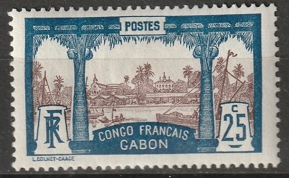 Gabon 1910 Sc 39 MH*