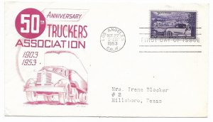 US 1025 (Me-5) 3c Trucking Industry on FDC Cachet Craft Boll Cachet ECV $12.50