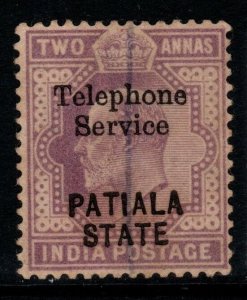 INDIA-PATIALA SGOT9 1930 2a PALE VIOLET USED