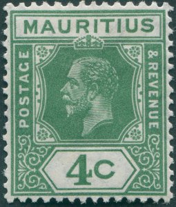 Mauritius 1932 4c green Die I SG226c unused