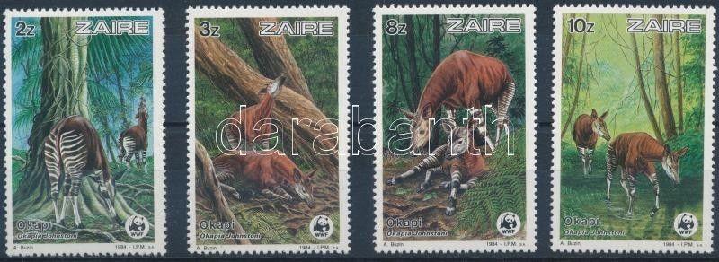 Congo (Kinshasa) stamp WWF Okapi set MNH 1984 Mi 875-878 WS220988