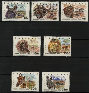 Tanzania MNH 1185-91 Animals In National Parks