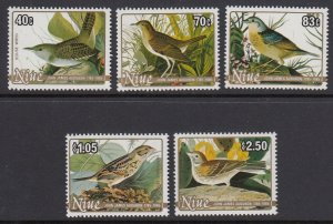 Niue 466-70 Audubon Birds mnh