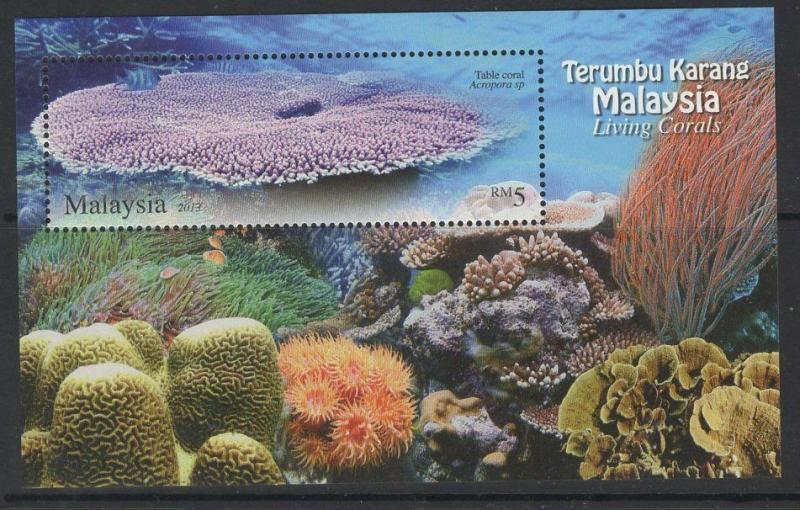 MALAYSIA SGMS1958 2013 LIVING CORALS MNH 