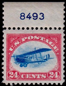 US #C3 MINT OG NH VF/XF plate single with PSE Cert