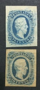 MOMEN: US STAMPS CSA #11-12 MINT OG H LOT #32893