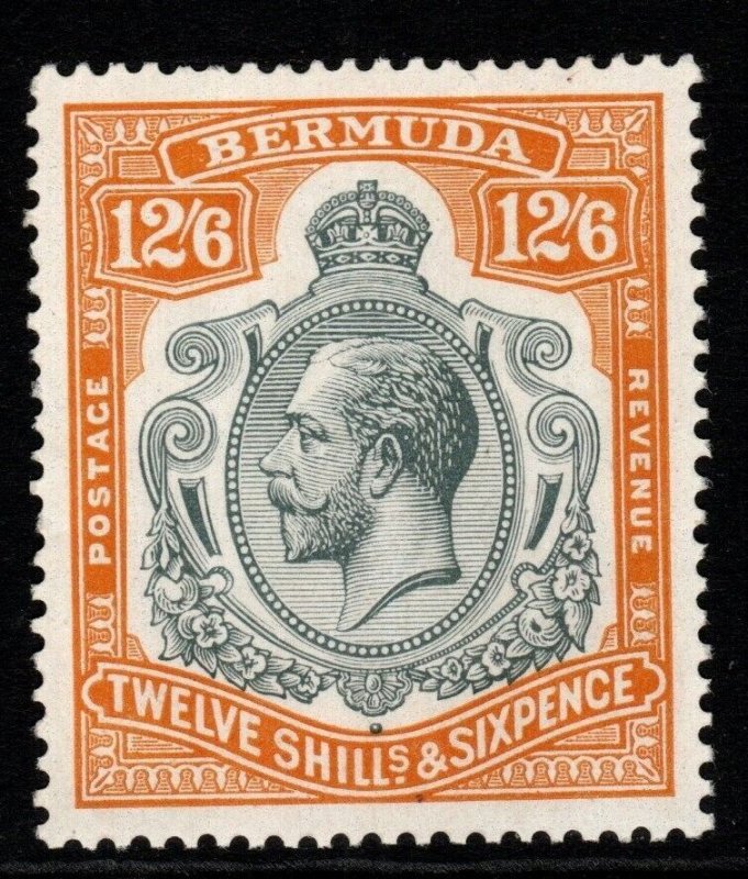 BERMUDA SG93 1932 12/6 GREY & ORANGE MNH 