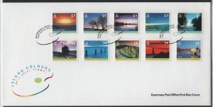 Guernsey 2001 FDC Sc 742m-742w Island Views Photogravure