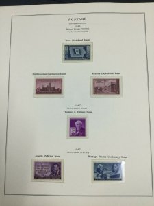 MOMEN: US STAMPS MINT COLLECTION ON 8 PAGES LOT #49831