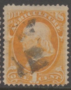 U.S. Scott #O1 Franklin - Agriculture Official Stamp - Used Single