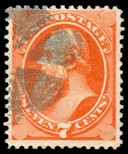 momen: US Stamps #160 Used Weiss TR-W14 NYFM Cancel CHOICE FRESH STAMP VF