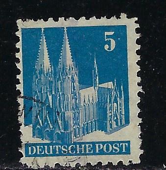 Germany AM Post Scott # 636, used, var. small digit