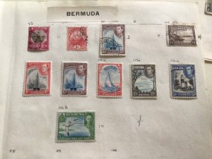 Bermuda folded album page  mounted mint stamps A6343