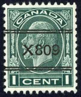 Canada Precancel Sc# 2-195 (Moncton) Used 1932-1933 1¢ KGV Medallion