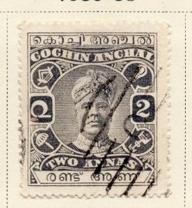 Indian States Cochin 1936-38 Early Issue Fine Used 2a. 084263