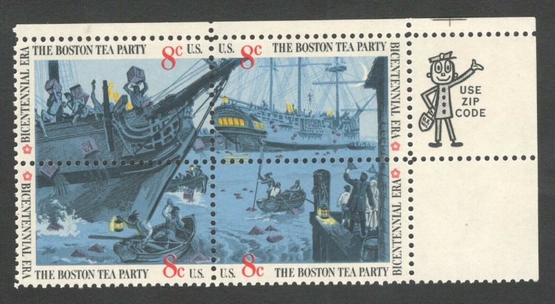 1480-83 Boston Tea Party Zip Block Mint/nh (Free Shipping)