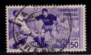 Italy Scott 325  Used  Soccer Stamp