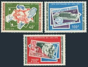 Cameroun 594,C218-C219,MNH.Michel 780-782. UPU-100,1974.Stamp on stamp.