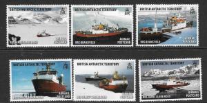 BRITISH ANTARCTIC TERR. SG538/43 2011 RESEARCH SHIPS   MNH