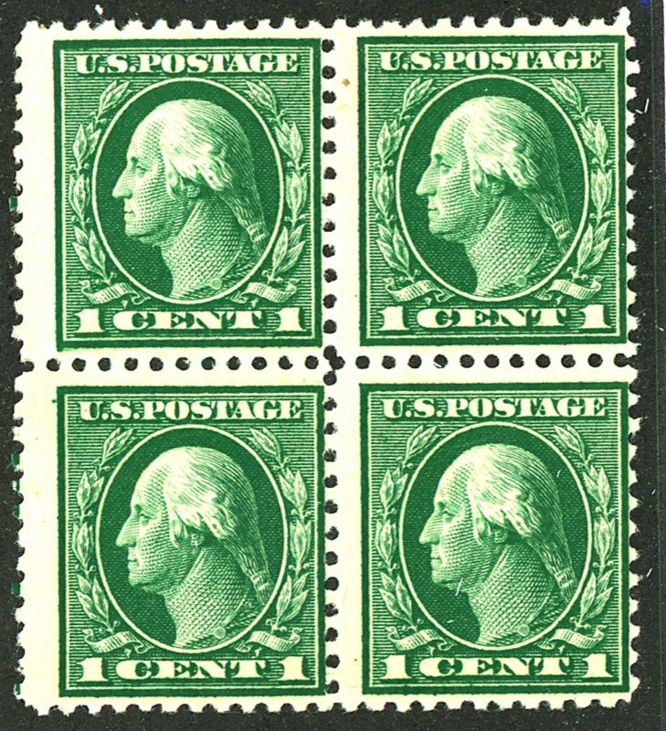 U.S. #498 MINT BLOCK OF 4 OG LH