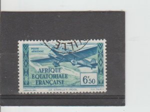 French Equatorial Africa  Scott#  C6  Used  (1937 Trimotor Over Stanley Pool)