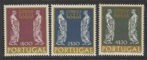 PORTUGAL SG1319/21 1967 NEW CIVIL LAW CODE MNH