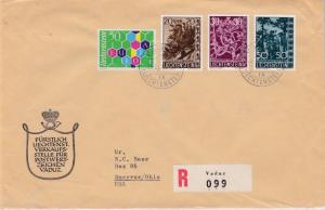 Liechtenstein 1960 Trees Complete (3) + Europa Issue on Combo First Day Cover