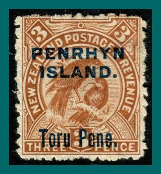 Penrhyn Island 1903 Huia Birds Overprint, Mint #10,SG14