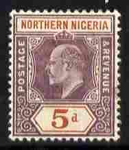 Northern Nigeria 1902 KE7 Crown CA 5d dull purple & c...