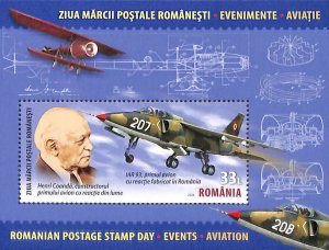 Romania 2024, Stamp Day, Aviation s/s, MNH