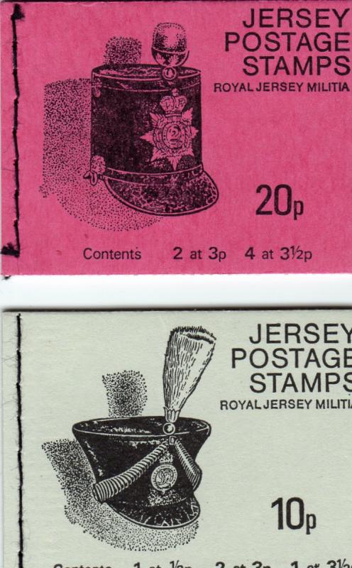 Jersey 1975 Royal Jersey Militia Booklet 10p and 20p (2) MNH