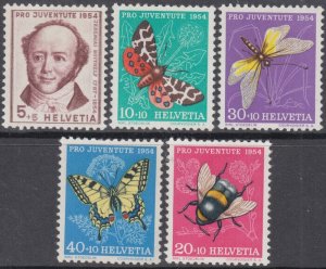 SWITZERLAND Sc #B237-41 CPL MNH - PORTRAIT, BUTTERFLIES and INSECTS