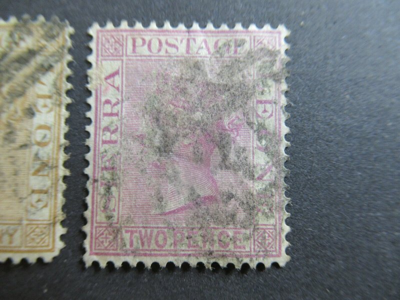 Sierra Leone Victoria  Stamps # 11 & 14 Used CV $16