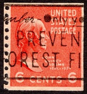 1939, US 6c, John Quincy Adams, Used, Sc 846