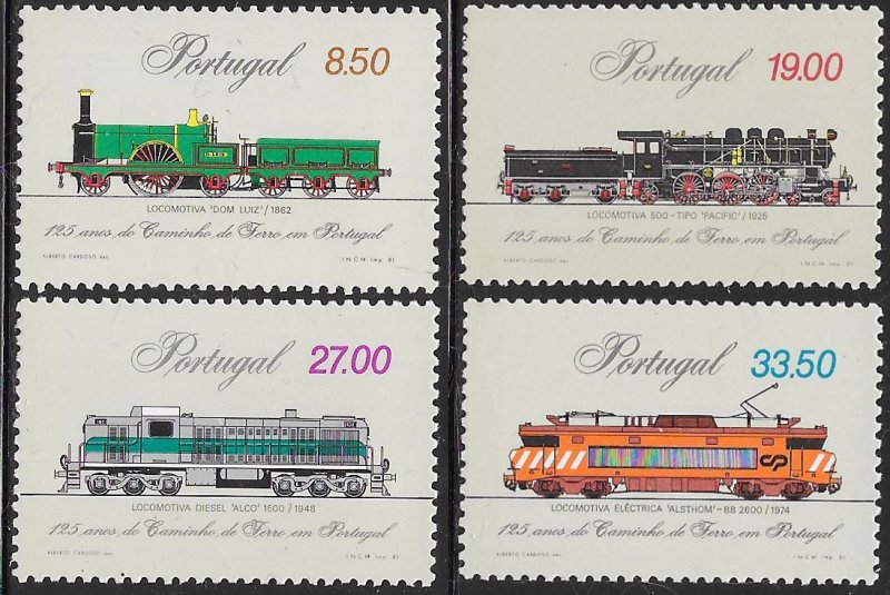 Portugal 1512-1515 MNH - 125 Years of Railways in Portugal