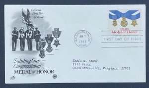 Scott 2045  FDC   Congressional Medal of Honor     Artcraft Cachet