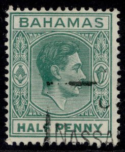 BAHAMAS GVI SG149a, ½d green, FINE USED. Cat £225. ELONGATED E