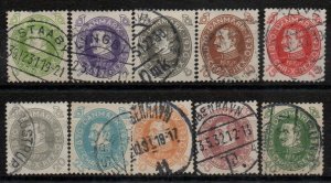Denmark 210-219 Set used (3)