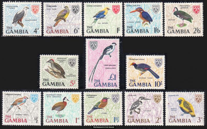Gambia Scott 215-227 Mint never hinged.