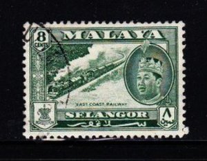 Album Treasures Malaya - Selangor Scott # 118 East Coast Railway  VF Used CDS