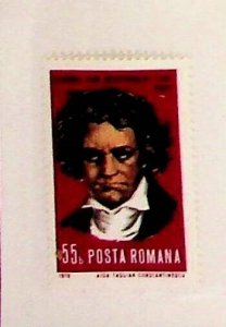 Romania Sc 2215 MNH issue of 1970 - Music Composer Ludwig van Beethonven