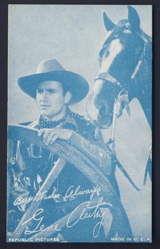 GENE AUTRY (CHAMP) CHAMPION his horse TV Movie Actor Mutoscope Arcade Card (a)