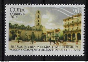 Cuba Sc# 5513  SAN FRANCISCO DE ASIS MUSEUM Basilica  2014  MNH mint