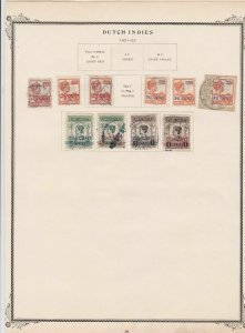 netherlands indies stamps on album page  ref 13537