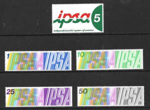 USA IPSA Independent Postal Service of America 1971 First Issue Set MNH