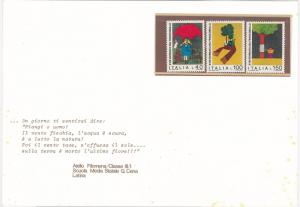 BUTTERFLIES - ITALYY  -  POSTAL HISTORY -  SPECIAL FOLDER with MINT stamps