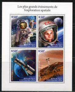 CENTRAL AFRICA 2018 SPACE ACHIEVEMENTS SHEET II  MINT NH