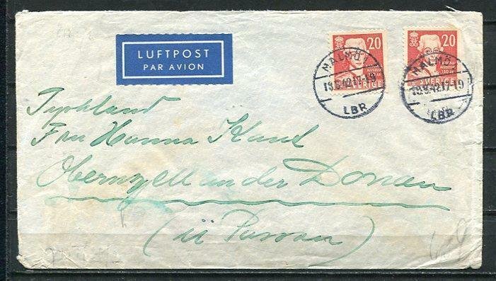 Sweden 1942 Cover Censored WWII Malmo 3468